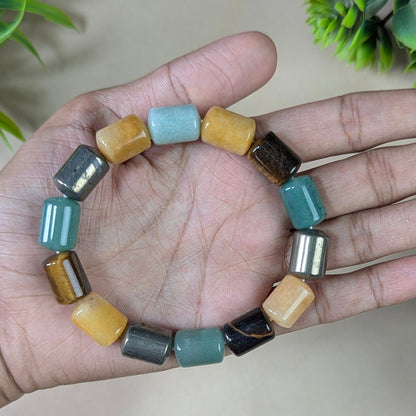 Natural Crystal Pipe Bracelet
