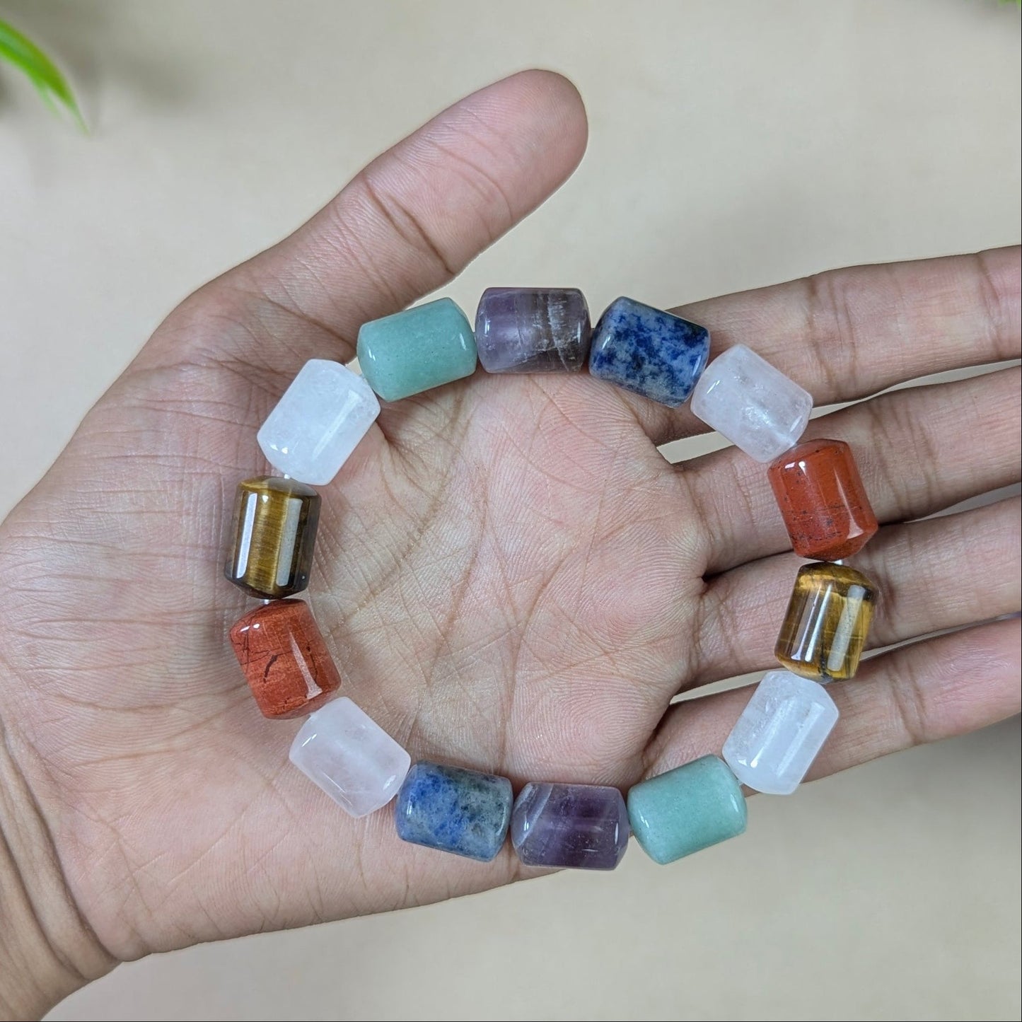 Natural Crystal Pipe Bracelet