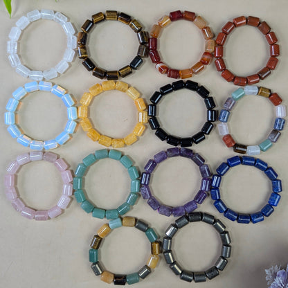 Natural Crystal Pipe Bracelet