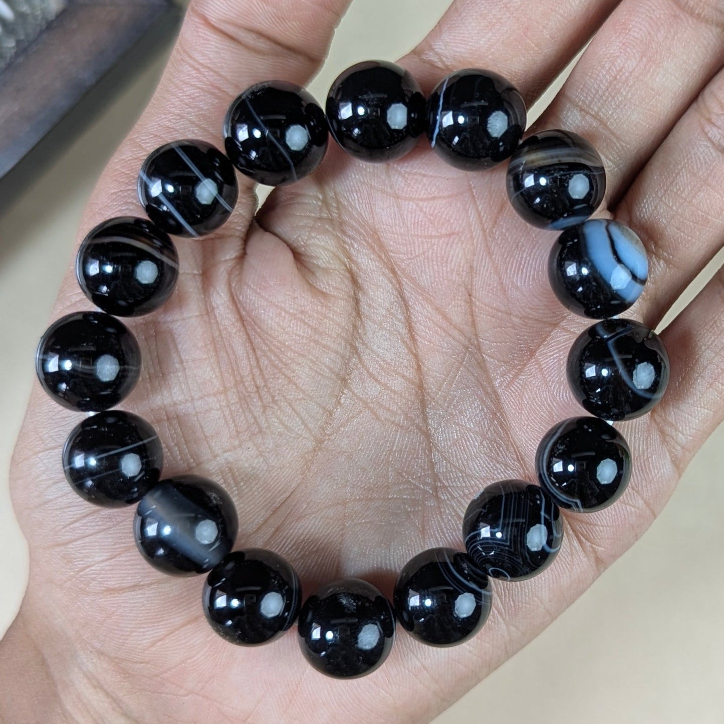 Natural Crystal Healing Stone 12mm Bracelet-Sulemani-Maitri Export | Crystals Store