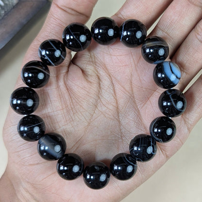 Natural Crystal Healing Stone 12mm Bracelet-Sulemani-Maitri Export | Crystals Store