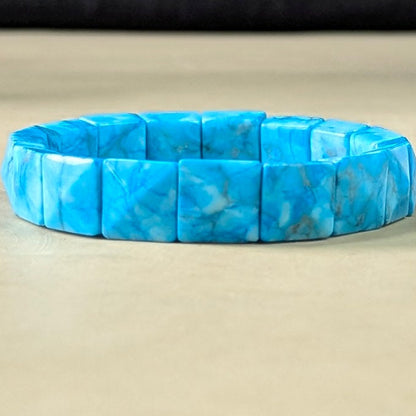 Pyramid facets square bracelet-Turquoise-Maitri Export | Crystals Store
