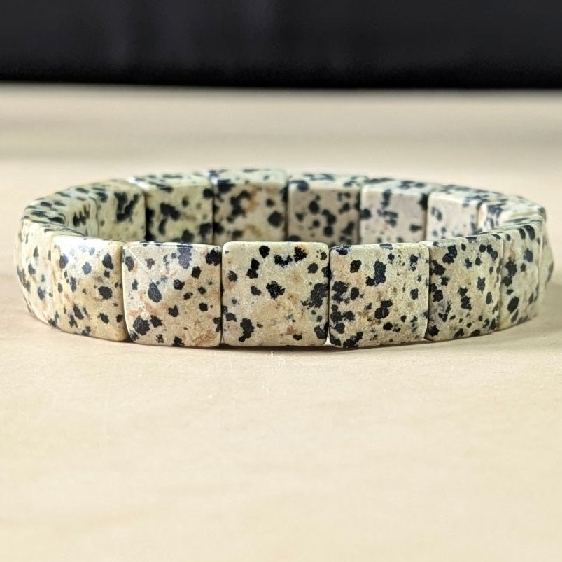 Pyramid facets square bracelet-Dalmation-Maitri Export | Crystals Store
