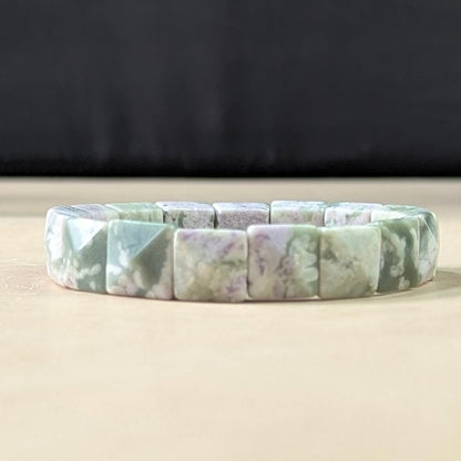 Pyramid facets square bracelet-Tree Agate-Maitri Export | Crystals Store