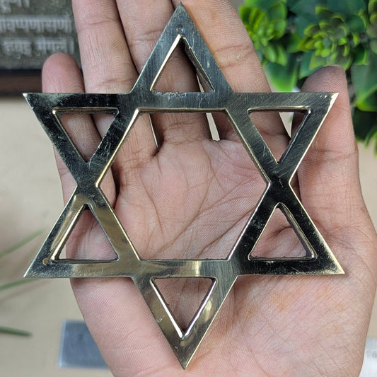 Brass David Star - 4 Inch-Maitri Export | Crystals Store