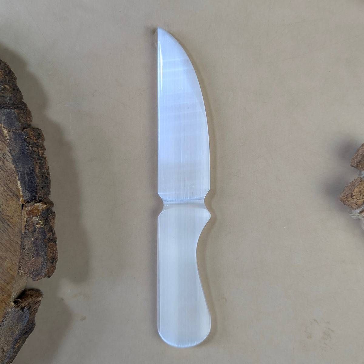 Selenite / black / opalite 6 Inch Knife-Selenite-7-Maitri Export | Crystals Store