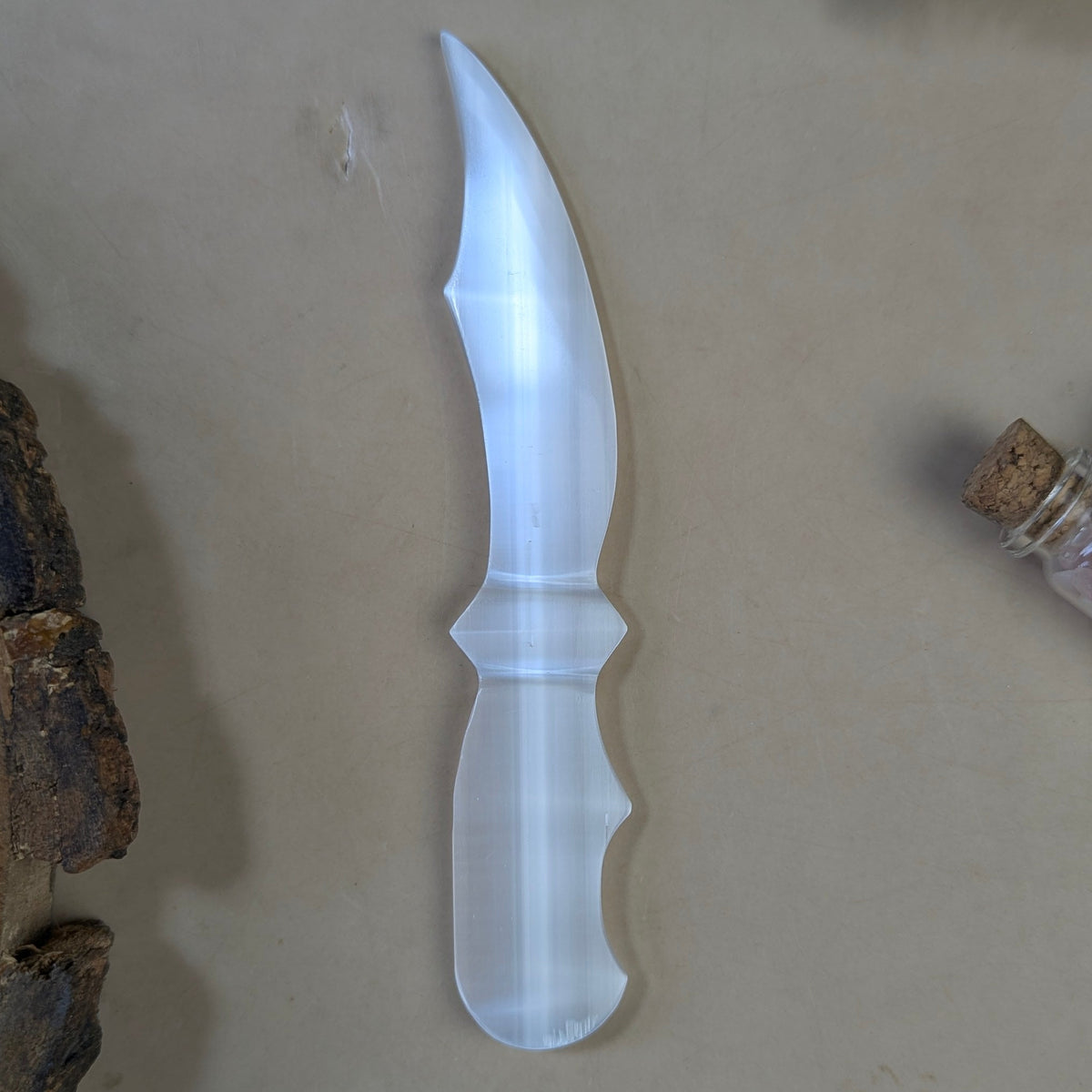 Selenite / black / opalite 6 Inch Knife-Selenite-11-Maitri Export | Crystals Store