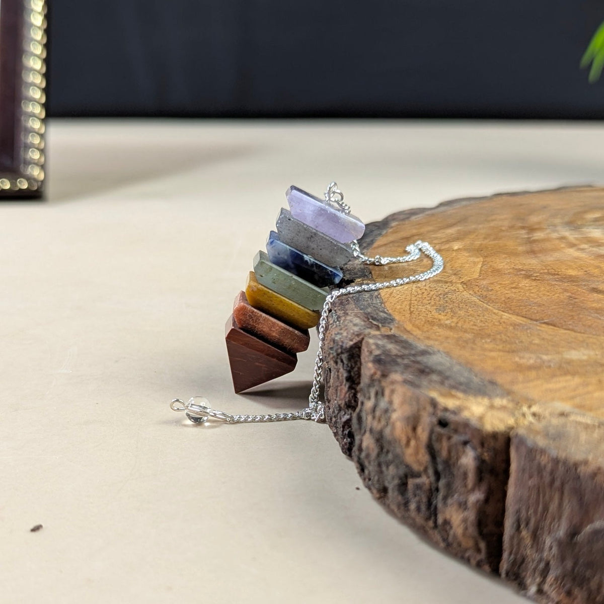 7 Chakra small Pyramid Pendulum