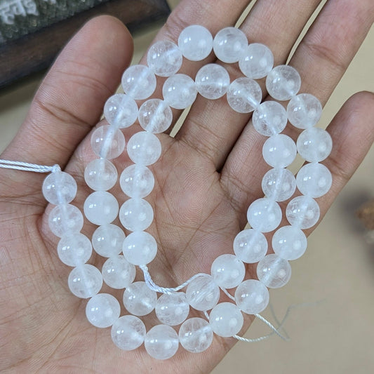 Ice Crystal Natural Stone 8mm Loose Beads Line-Maitri Export | Crystals Store
