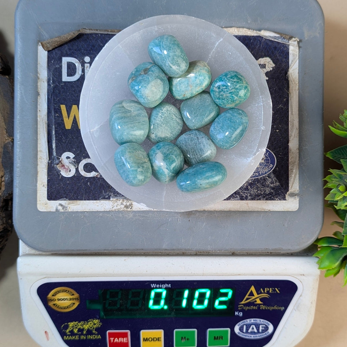 Amazonite Natural Crystal Healing Stone Tumble / Pocket Stone-100GM-Maitri Export | Crystals Store