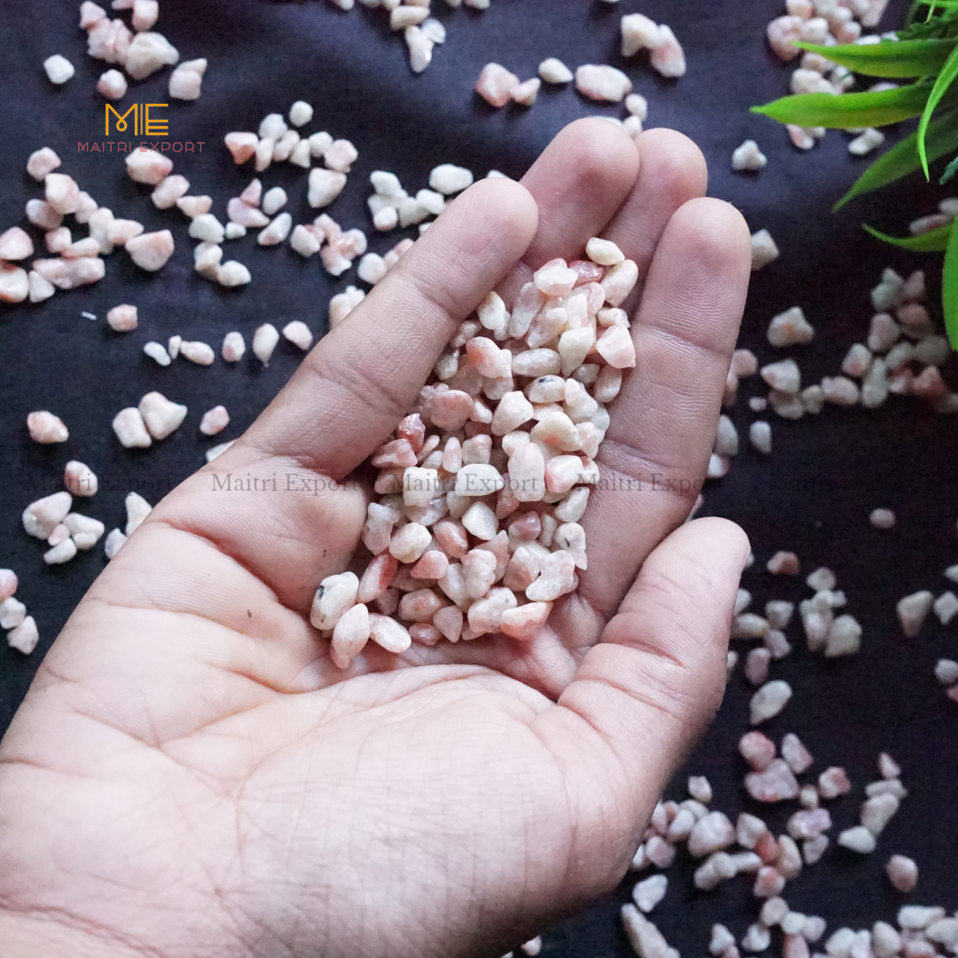 Crystal healing stones loose chips-Peach Moonstone-500 gm-Maitri Export | Crystals Store