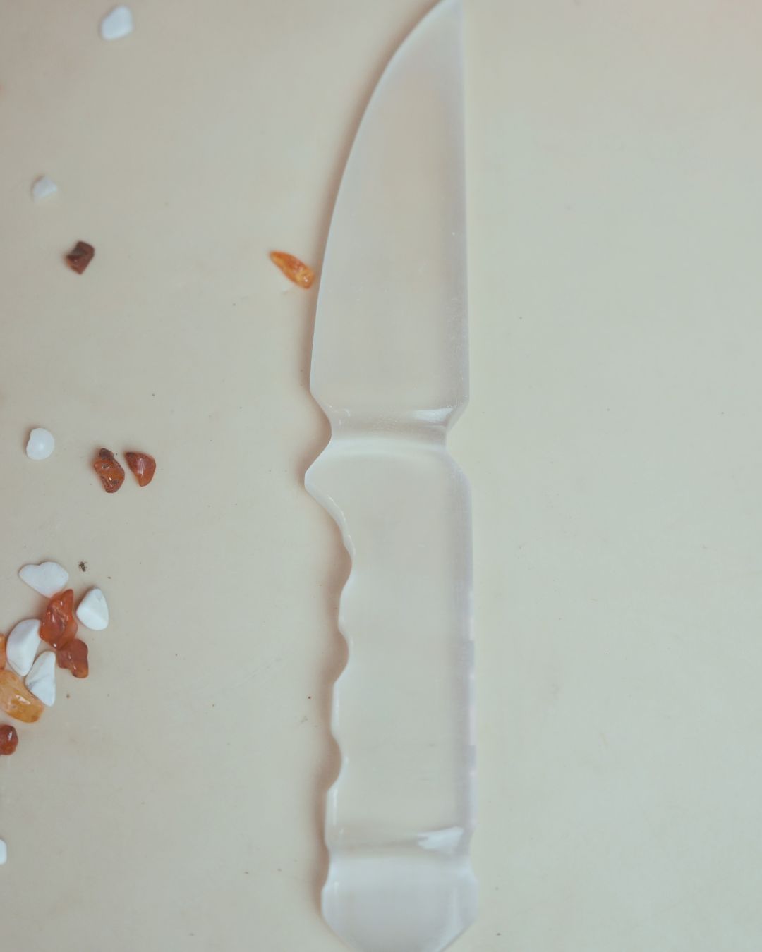 Selenite / black / opalite 6 Inch Knife-Selenite-1-Maitri Export | Crystals Store