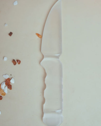 Selenite / black / opalite 6 Inch Knife-Selenite-1-Maitri Export | Crystals Store