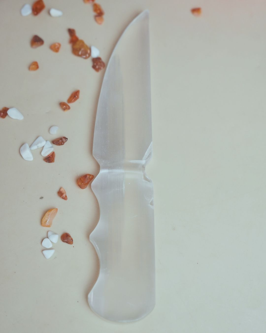 Selenite / black / opalite 6 Inch Knife-Selenite-7-Maitri Export | Crystals Store