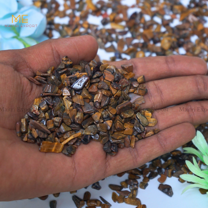 Crystal healing stones loose chips-Tiger Eye-250 gm-Maitri Export | Crystals Store