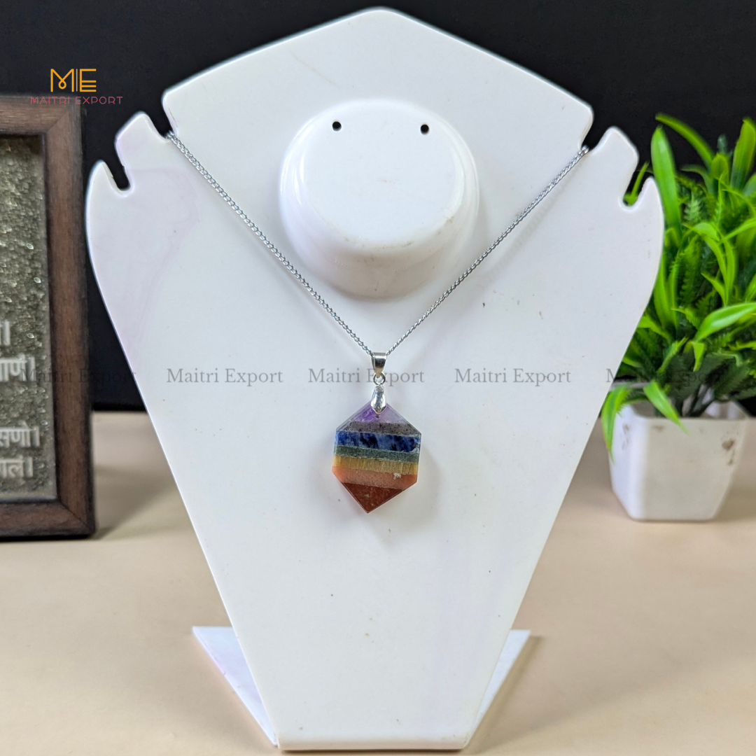 7 chakra bonded pendant.-9-Maitri Export | Crystals Store