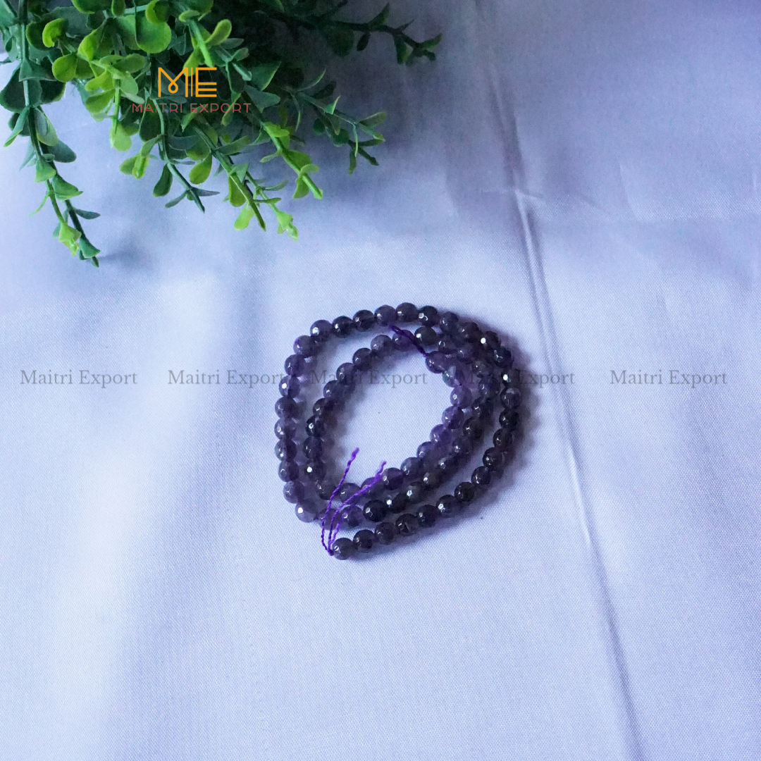6 mm Faceted Line-Amethyst-Maitri Export | Crystals Store