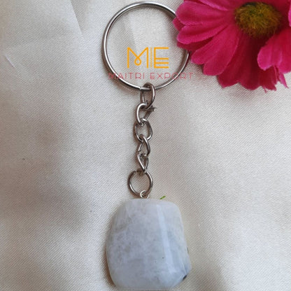 Tumble keychain-Rainbow Moonstone-Maitri Export | Crystals Store