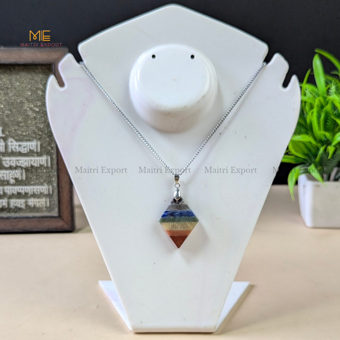 7 chakra bonded pendant.-4-Maitri Export | Crystals Store