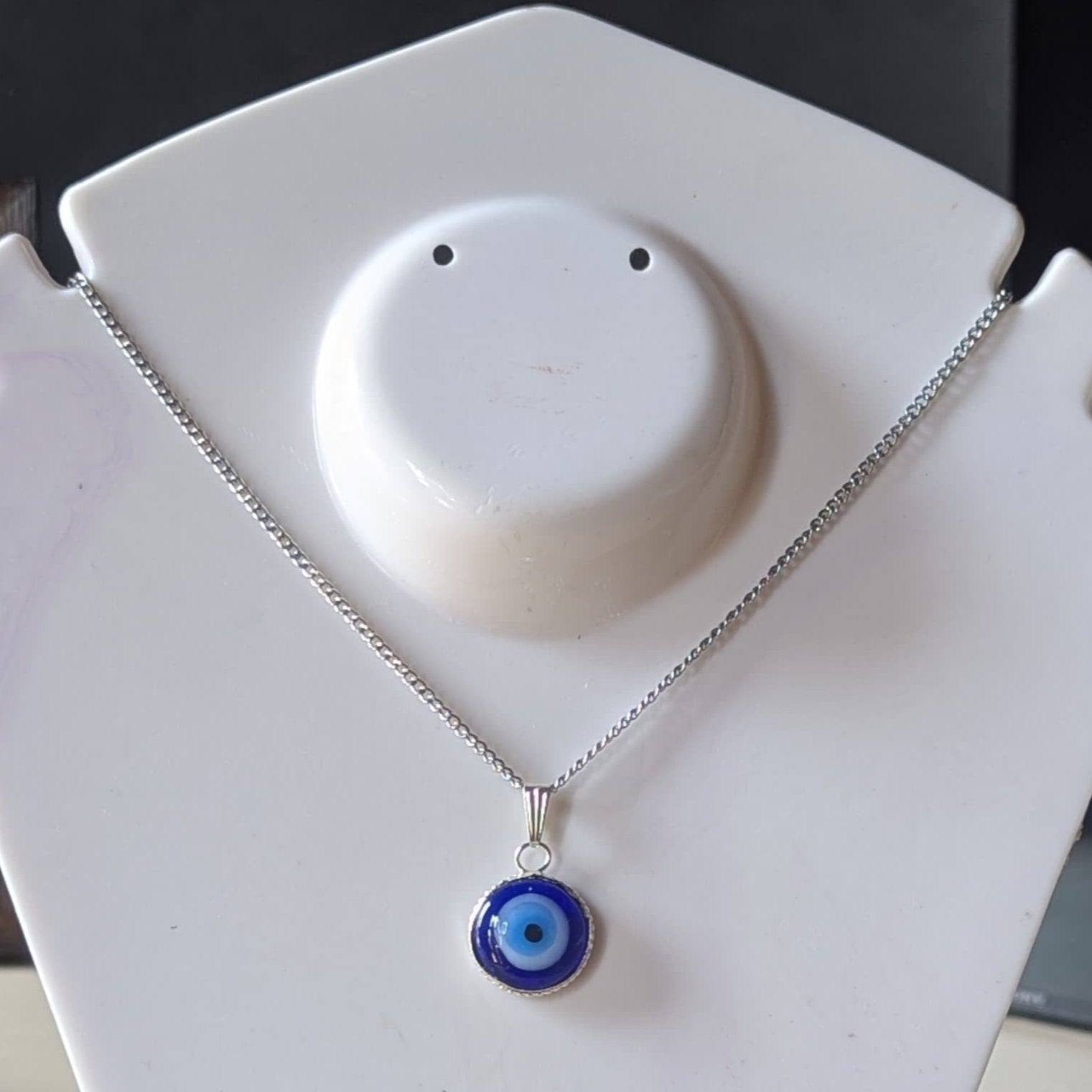 Evil eye round 16mm pendant-Maitri Export | Crystals Store