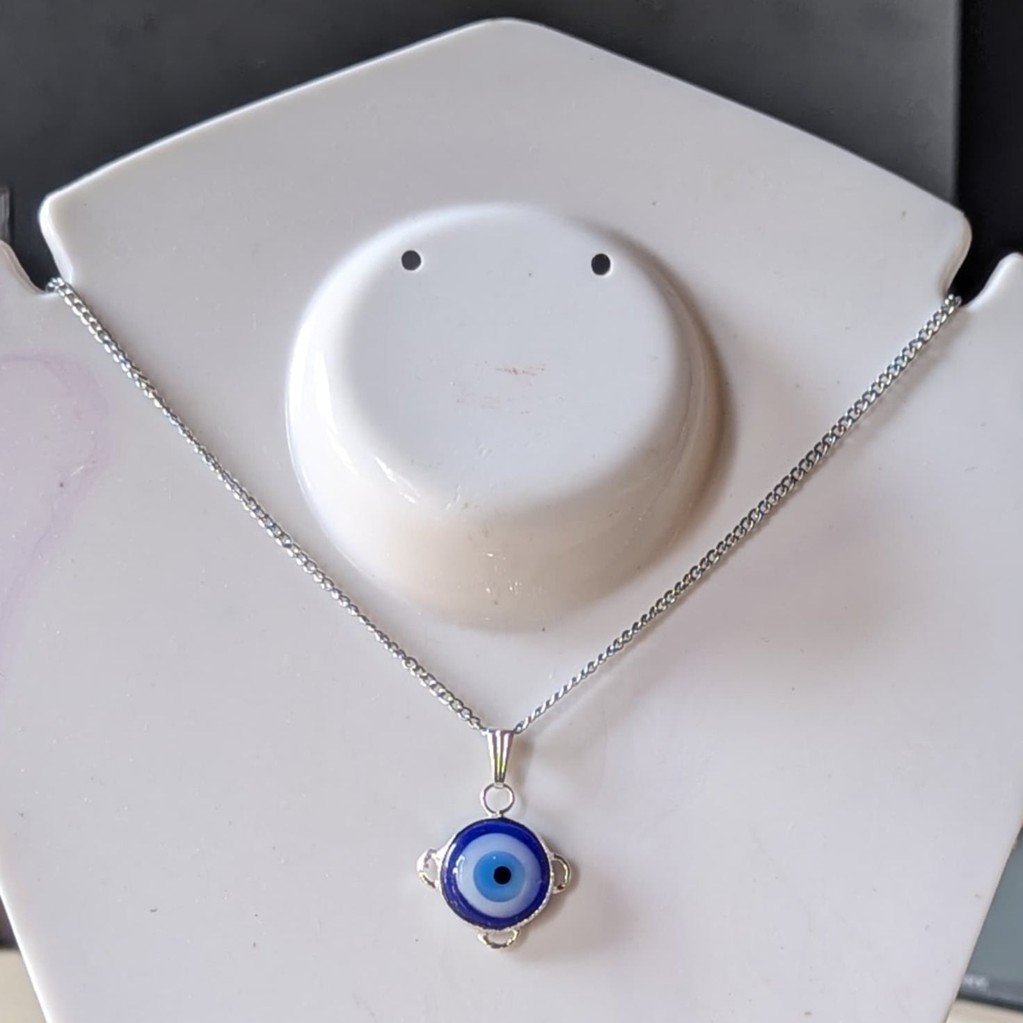 Evil eye round 16mm pendant-Maitri Export | Crystals Store