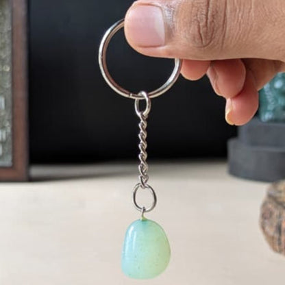 Tumble keychain-Aqamarine-Maitri Export | Crystals Store