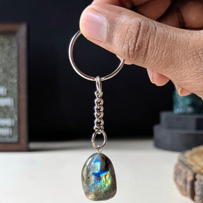 Tumble keychain-Labradorite-Maitri Export | Crystals Store