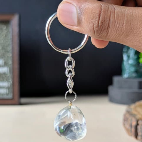 Tumble keychain-Clear Quartz-Maitri Export | Crystals Store