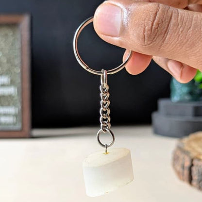 Tumble keychain-Selenite-Maitri Export | Crystals Store