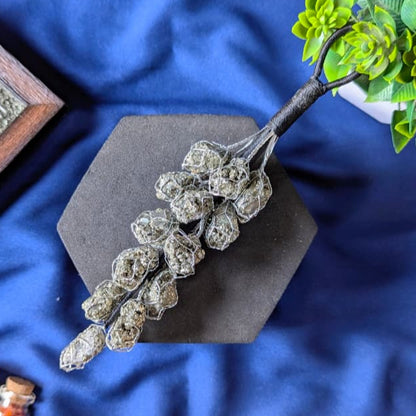 Peru Pyrite Cluster Wired Hanger-Maitri Export | Crystals Store