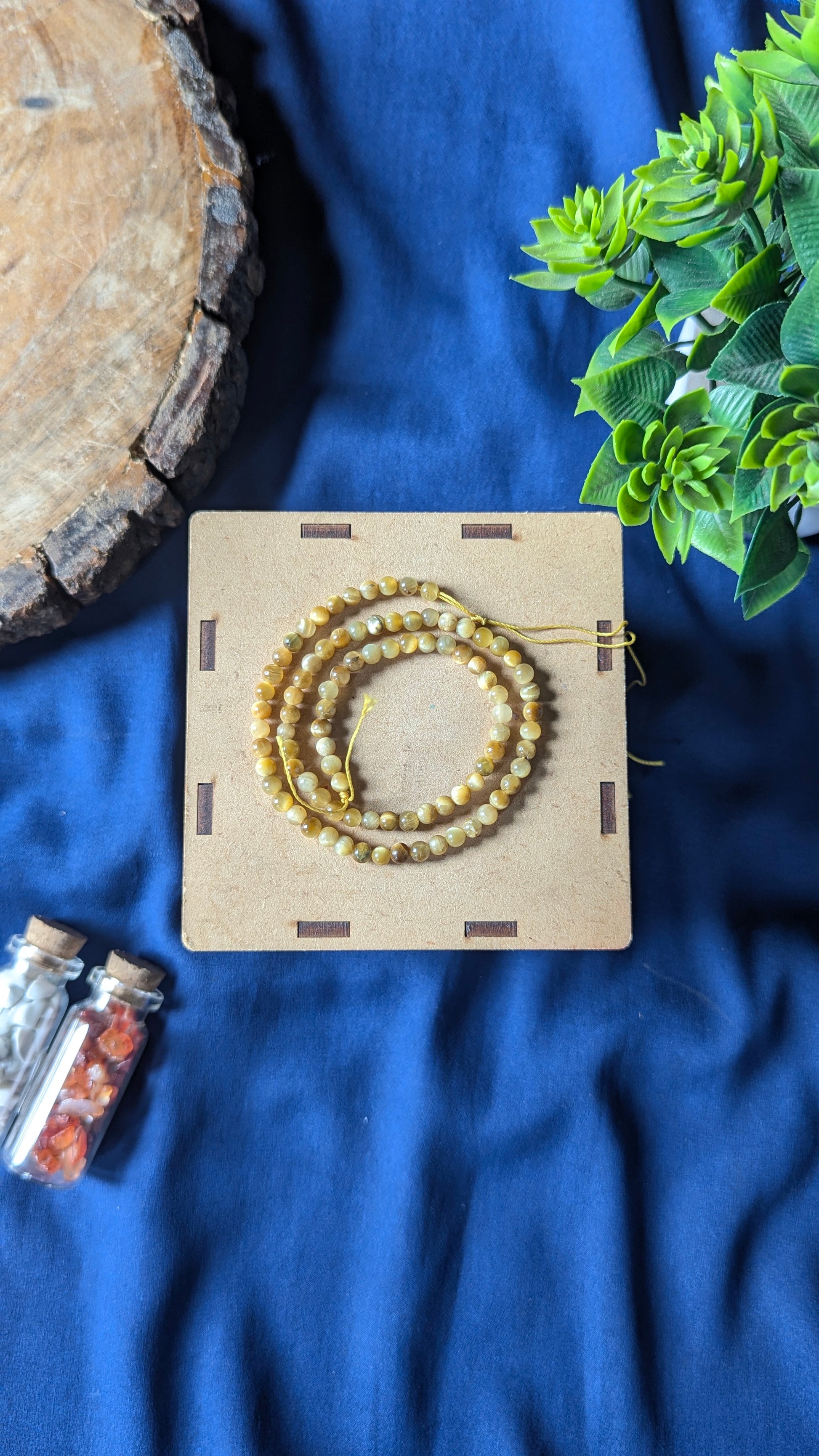 4mm loose crystal beads strands / line / String-Yellow cat Eye-Maitri Export | Crystals Store