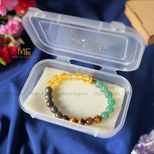 Money magnet bracelet with golden pyrite ( 1 bead )-Maitri Export | Crystals Store
