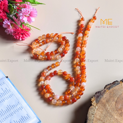 10mm loose crystal beads Line-Banded carnelian-Maitri Export | Crystals Store