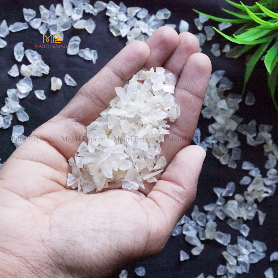 Crystal healing stones loose chips-Clear quartz Regular-1 Kg-Maitri Export | Crystals Store