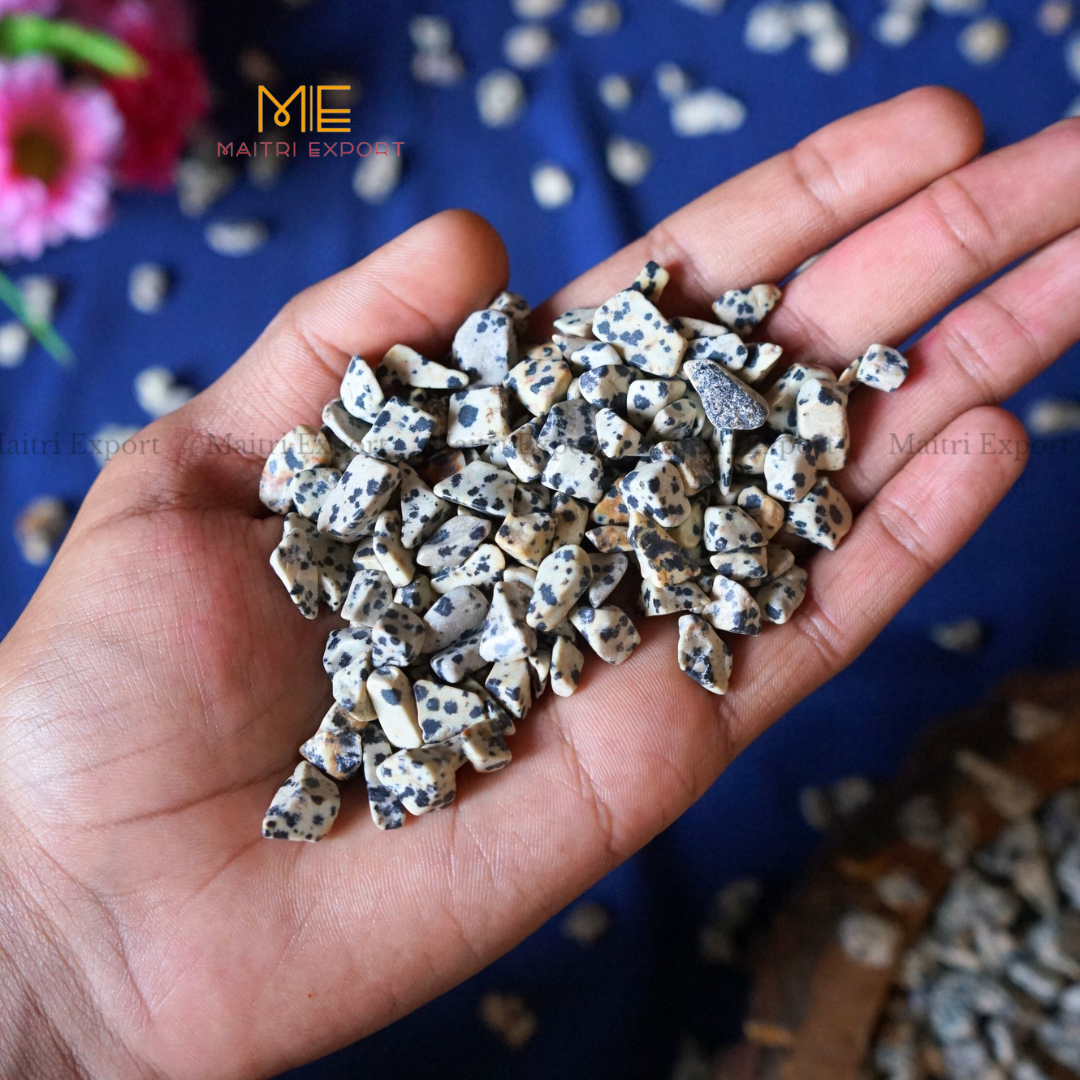 7 To 9 mm Loose Chips-Dalmation-250 gm-Maitri Export | Crystals Store