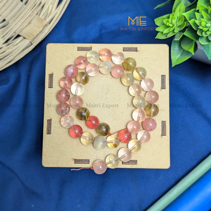 10mm loose crystal beads Line-Cherry Quartz-Maitri Export | Crystals Store