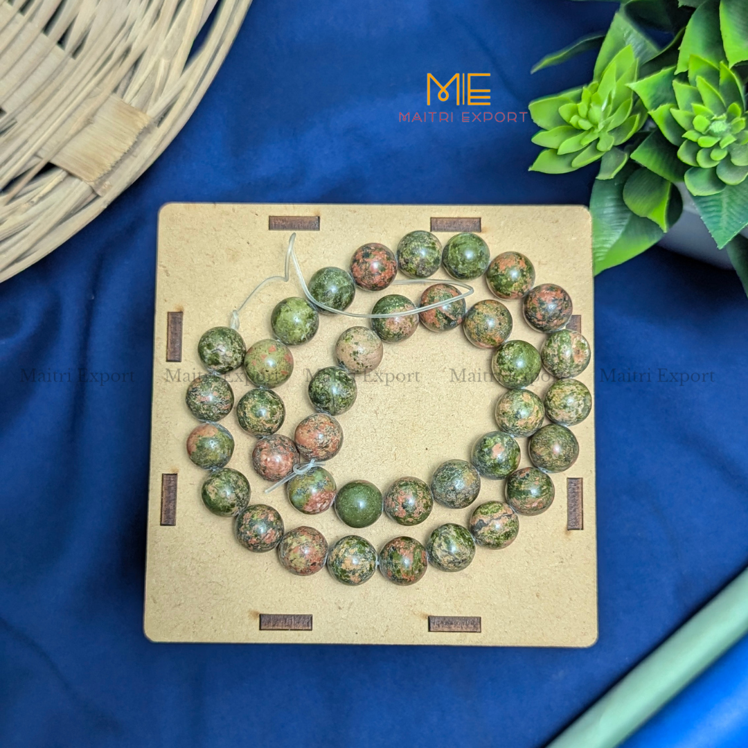 10mm loose crystal beads Line-Unakite-Maitri Export | Crystals Store