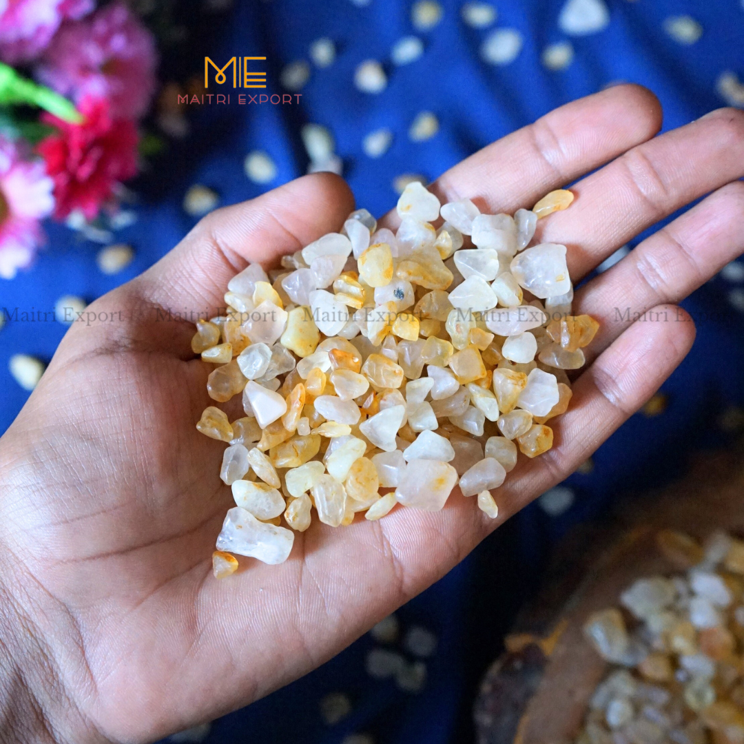 7 To 9 mm Loose Chips-Golden Quartz-1 kg-Maitri Export | Crystals Store