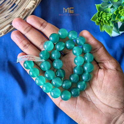 12mm natural crystal healing stone loose beads line ( 28-30 beads per line )-Green Aventurine-Maitri Export | Crystals Store