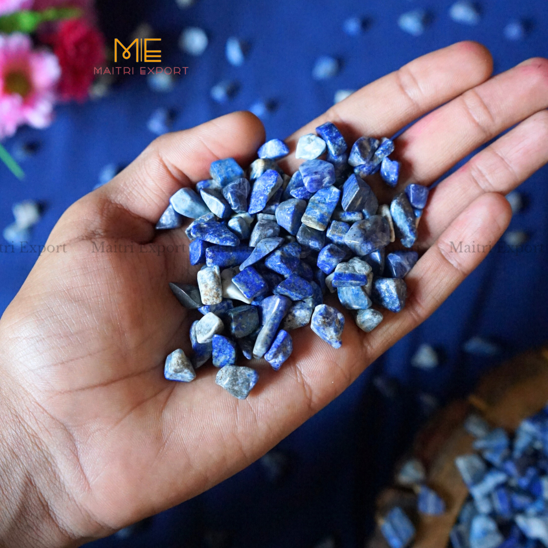7 To 9 mm Loose Chips-Lapis-250 gm-Maitri Export | Crystals Store