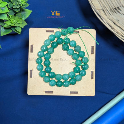 Loose 10mm Crystal Beads Faceted / Diamond cut Line for Bracelets / Jewellery-Green jade-Maitri Export | Crystals Store