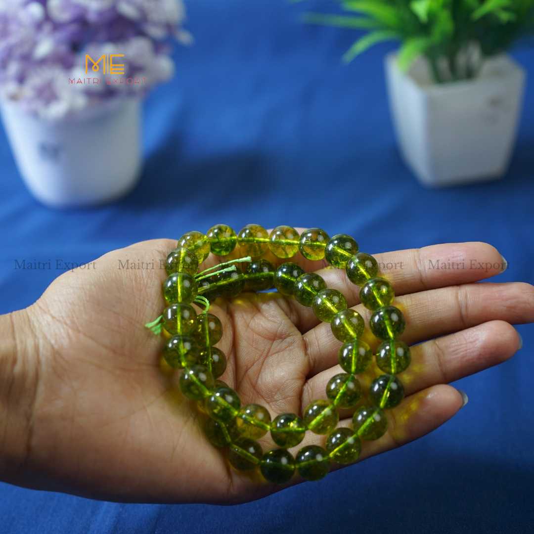 10mm loose crystal beads Line-Peridot-Maitri Export | Crystals Store