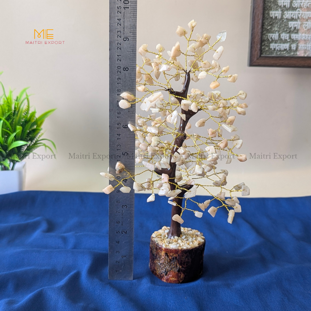 200 beads crystal stone tree-Peach Moonstone-Maitri Export | Crystals Store