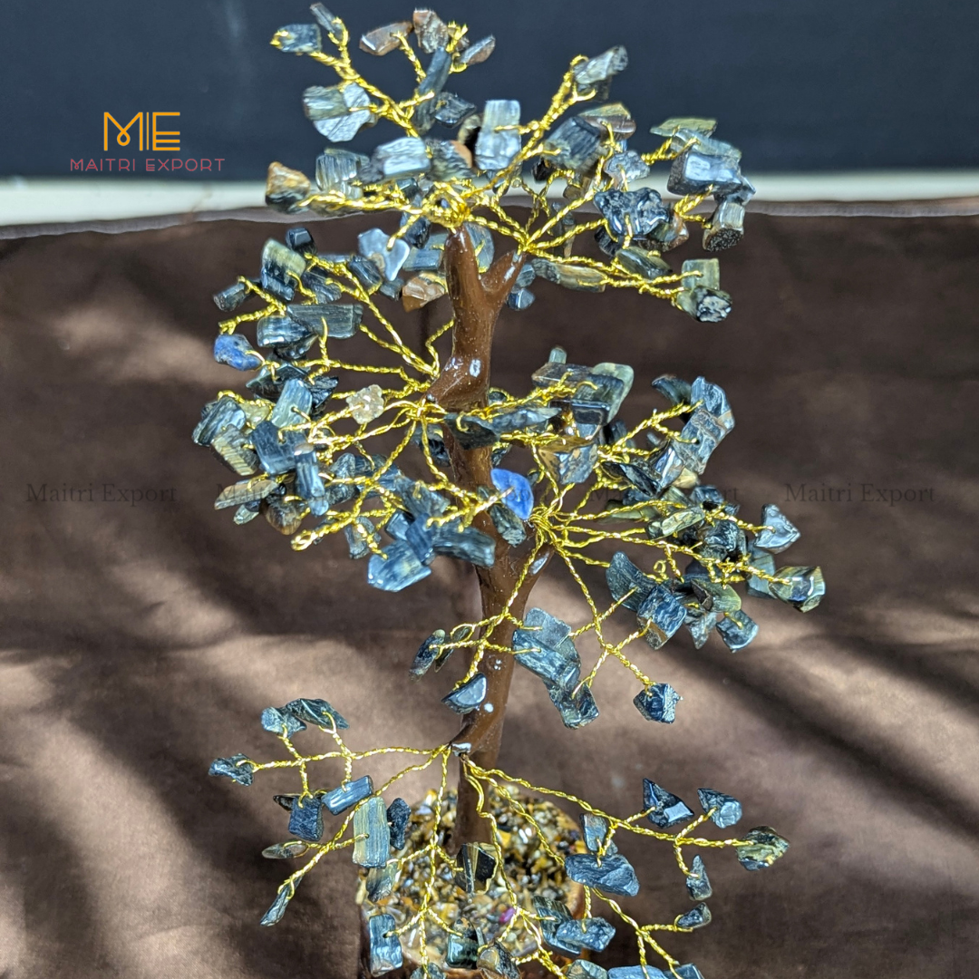 200 beads crystal stone tree-Blue Tiger-Maitri Export | Crystals Store