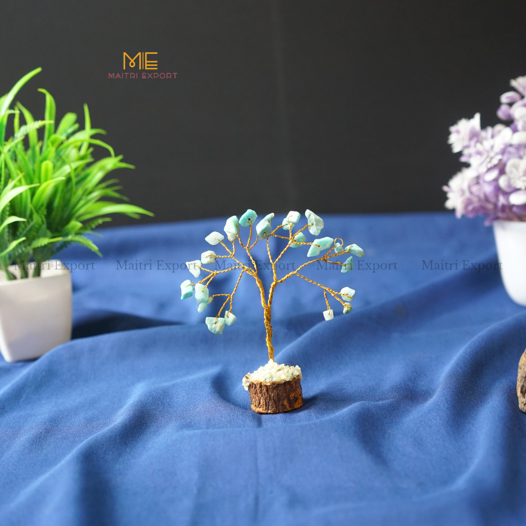 Mini Crystal Beads Tree( 25 Beads )-Amazonite-Maitri Export | Crystals Store