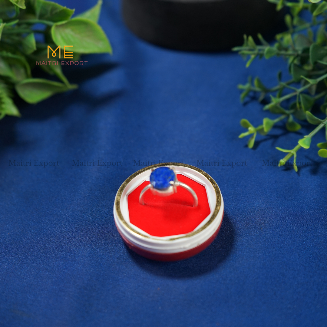Diamond cut oval rings-Lapis lazuli-Maitri Export | Crystals Store