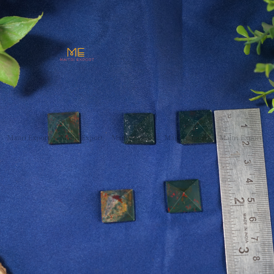 Crystal stone pyramids, mini ( 0.5 inch )-Bloodstone-Maitri Export | Crystals Store