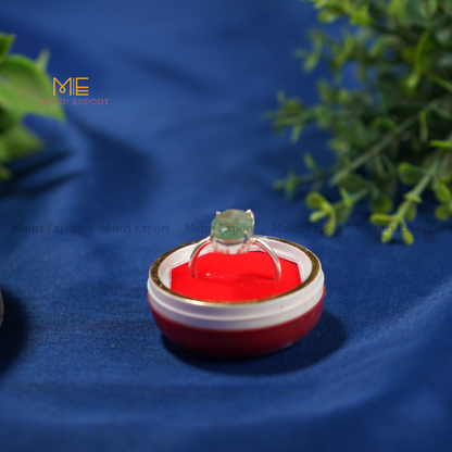Diamond cut oval rings-Green aventurine-Maitri Export | Crystals Store