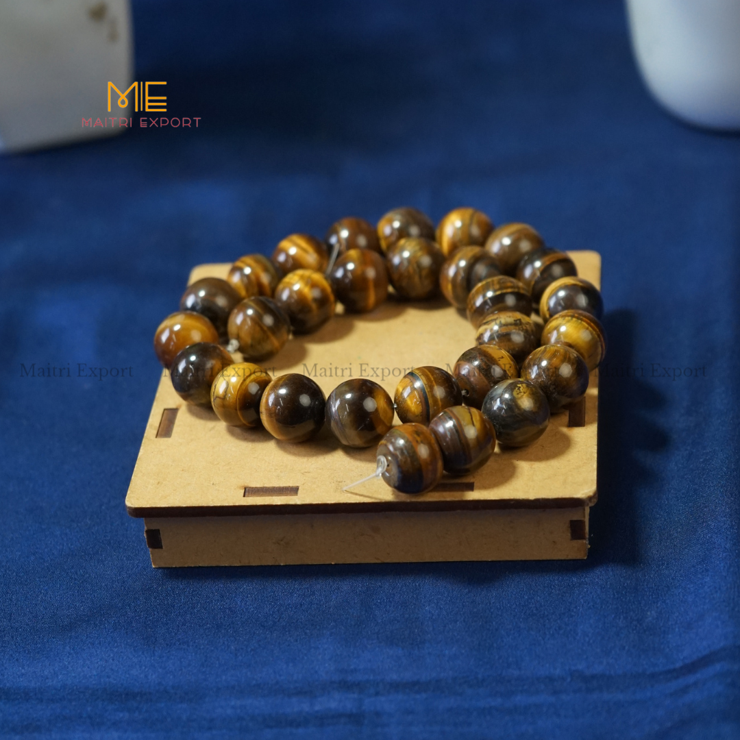 Tiger eye 14mm Line-Maitri Export | Crystals Store