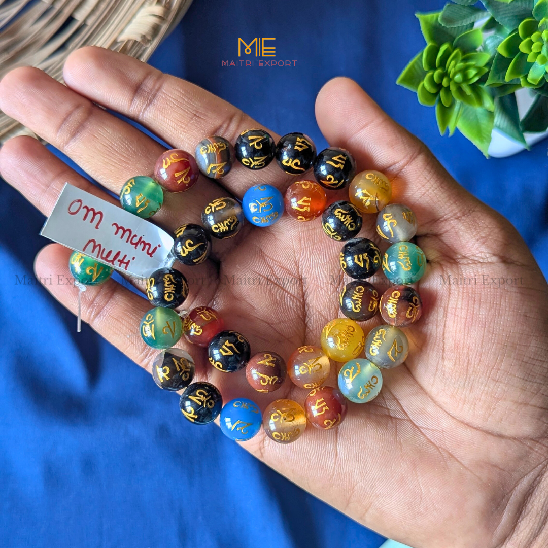 12mm natural crystal healing stone loose beads line ( 28-30 beads per line )-Om Mani Multi-Maitri Export | Crystals Store